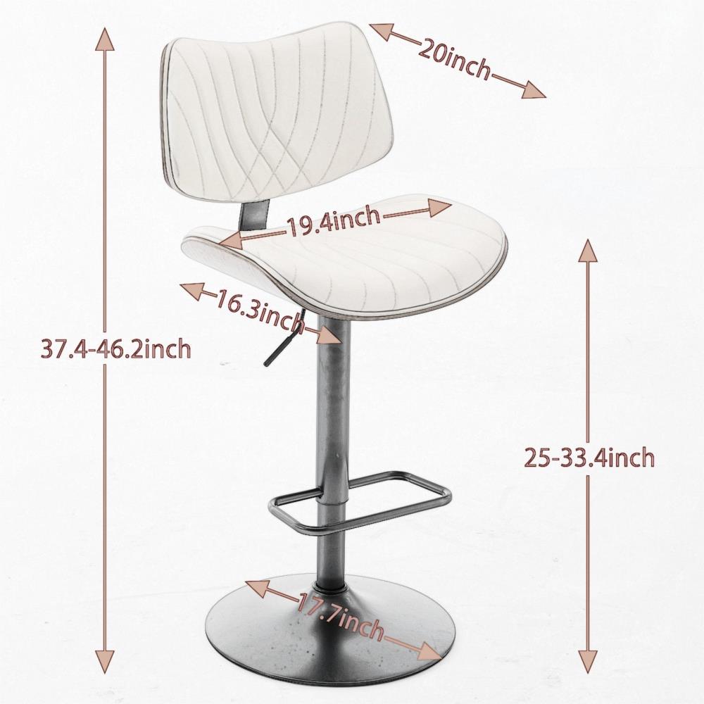 Adjustable Upholstered Kitchen Stools