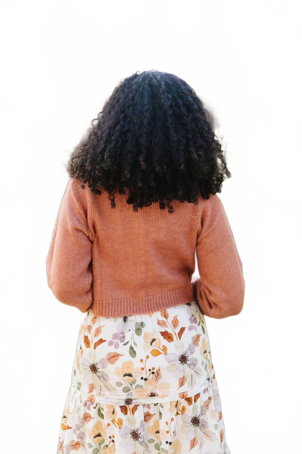 Araceli Cropped Fit Sweater In Rust