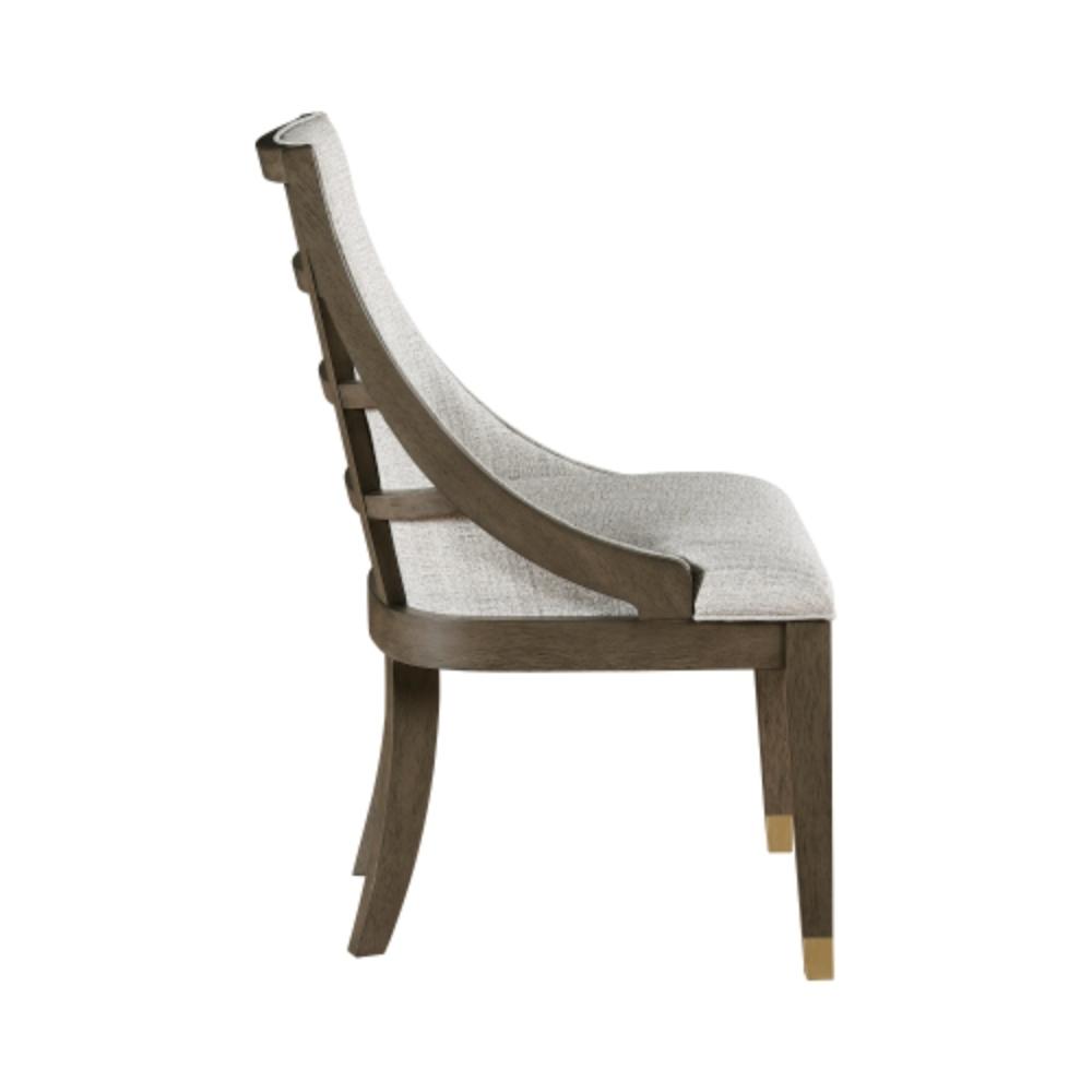 Contemporary Wooden Armchairs with Padded Backs