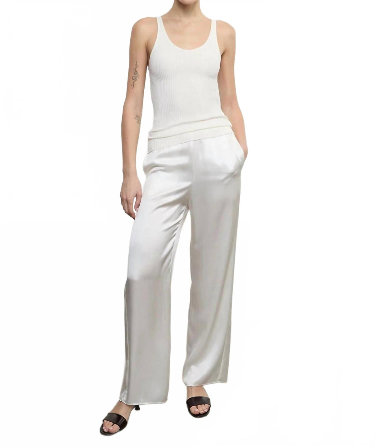 Military Rib Slim Tank Top In Undyed