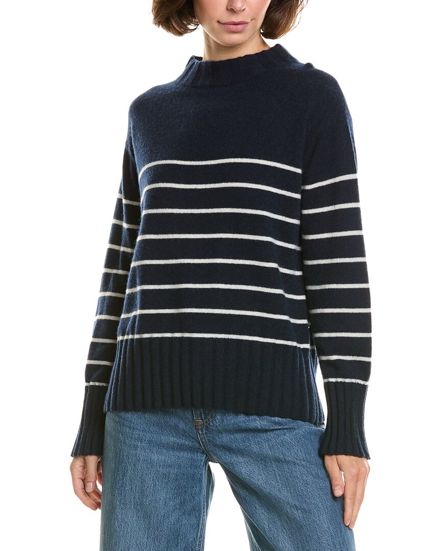 InCashmere Crewneck Striped 100% Cashmere Pullover