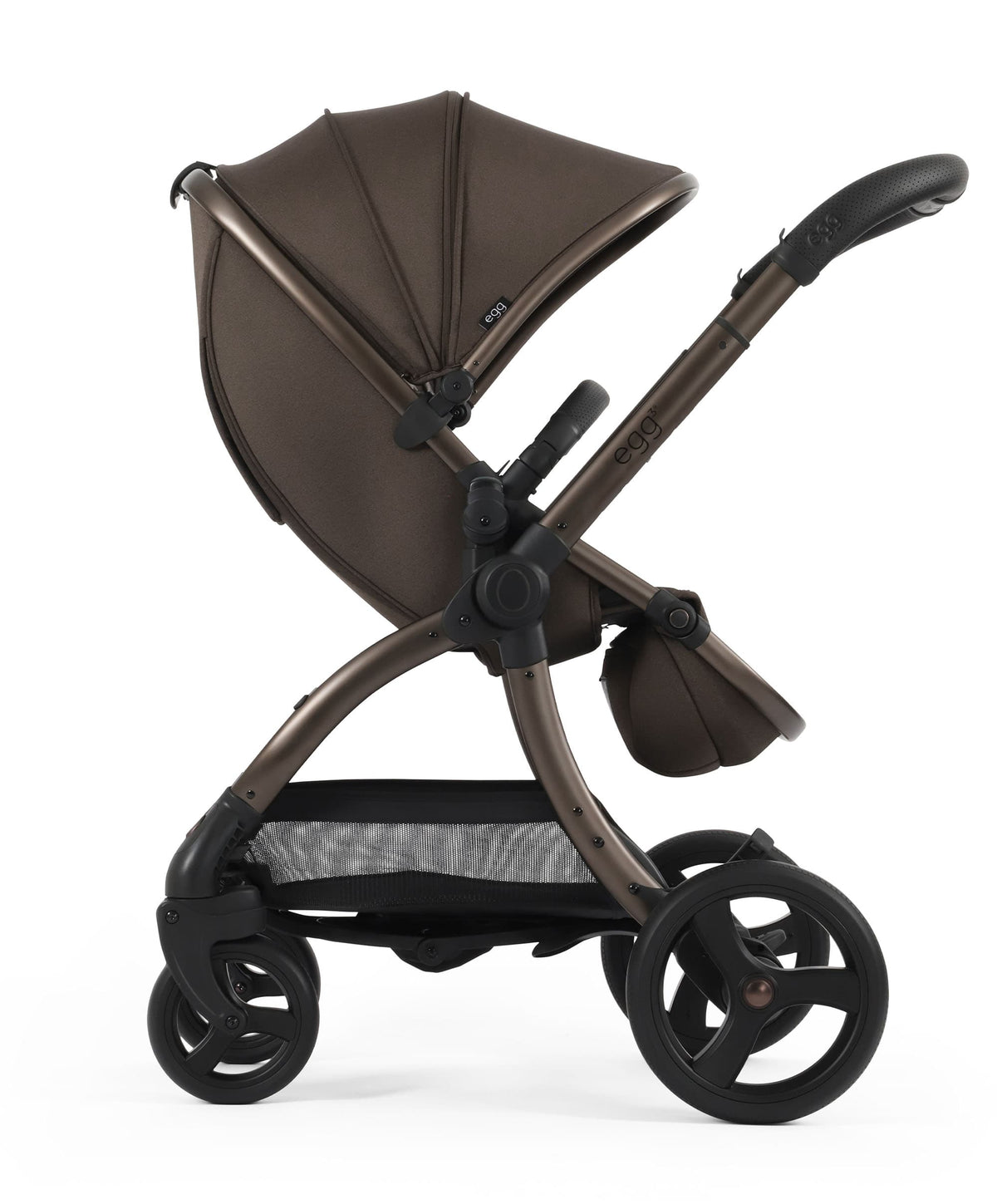 egg3 Pushchair Bundle with Shell 360 Car Seat - Chocolate Velvet