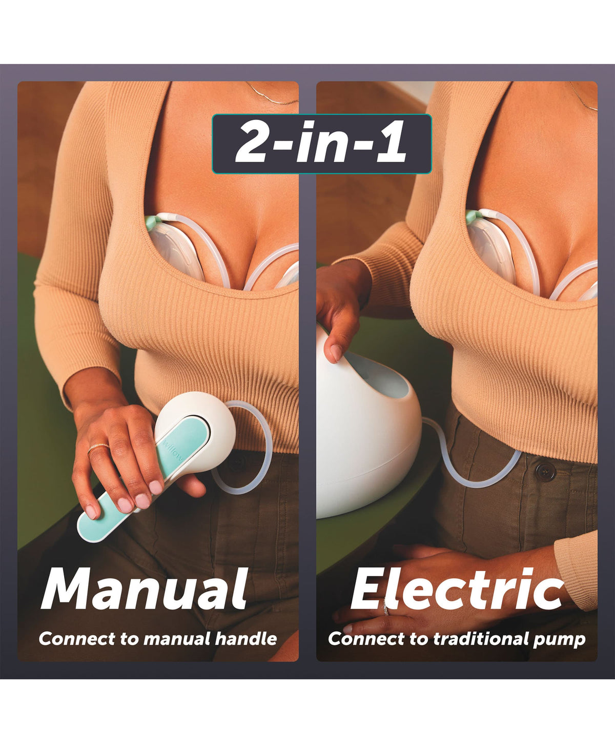 Elvie Wave Double Wearable In-Bra Manual Pump