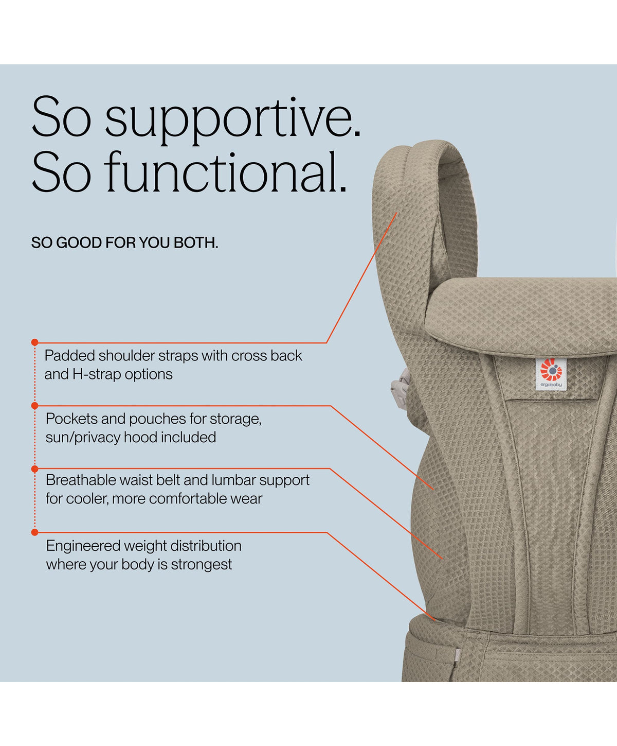 Ergobaby Omni Deluxe Mesh Baby Carrier - Olive