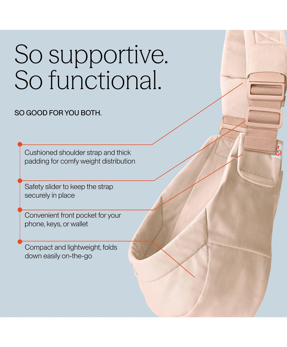 Ergobaby Upsie Sling Carrier- Natural Beige