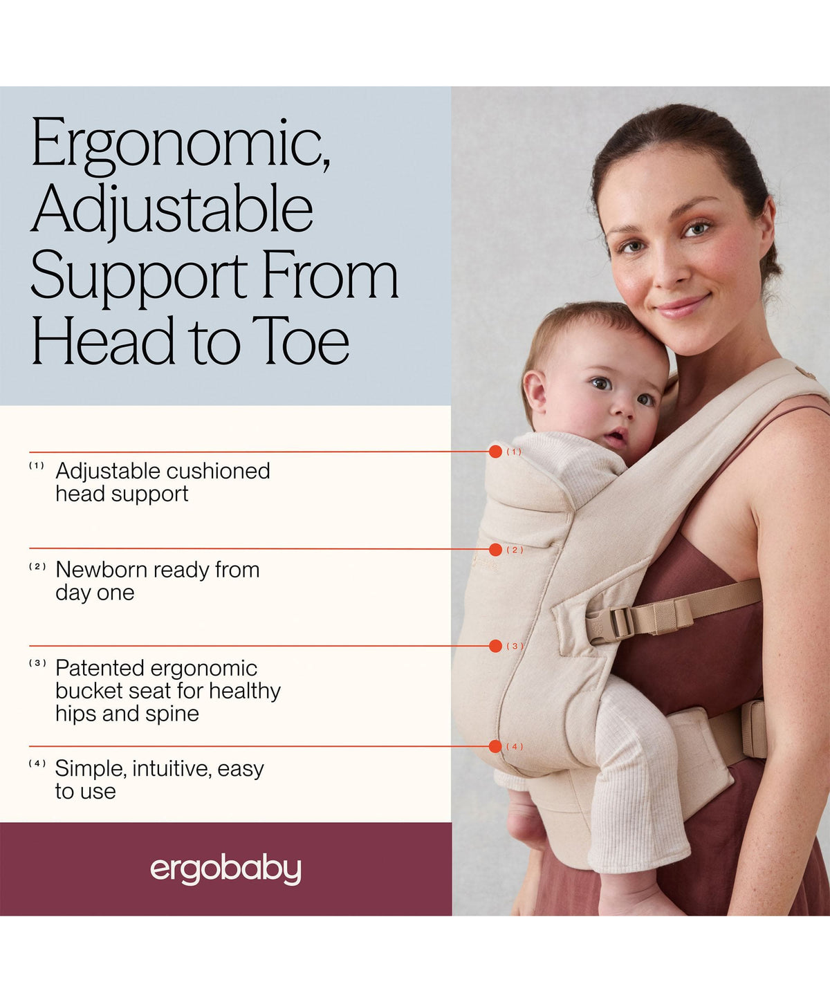 Ergobaby Omni Lite Baby Carrier - Linen Beige
