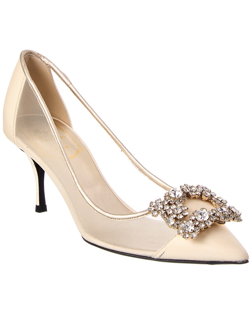 Roger Vivier Mesh & Leather Pump