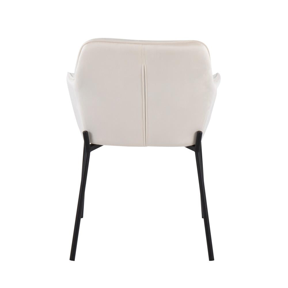 Contemporary Velvet Bucket Dining Chairs Set of 2
