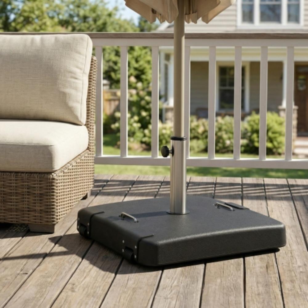Square Outdoor Umbrella Base with Adjustable Knob