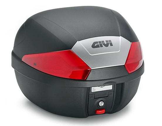 GIVI B29N Monolock Top Case | 29 Liters – Black With Red Lenses