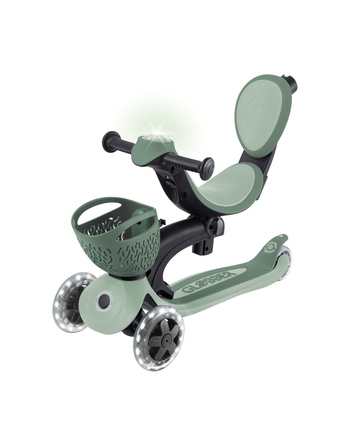 Globber Go Up Baby 360 Lights Scooter – Sage