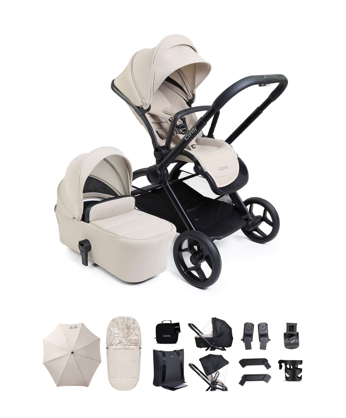 iCandy Core 2 Pushchair & Carrycot Bundle - Sandstone