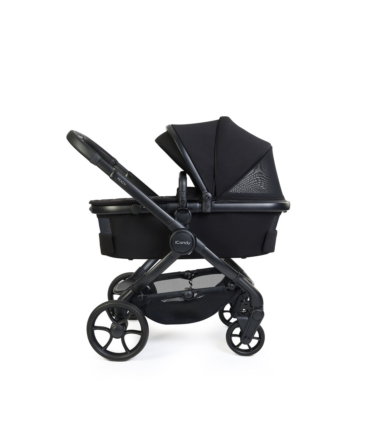 iCandy Peach 8 Complete Pushchair Bundle with Cybex Cloud T i-Size Rotating Baby Car Seat - Black