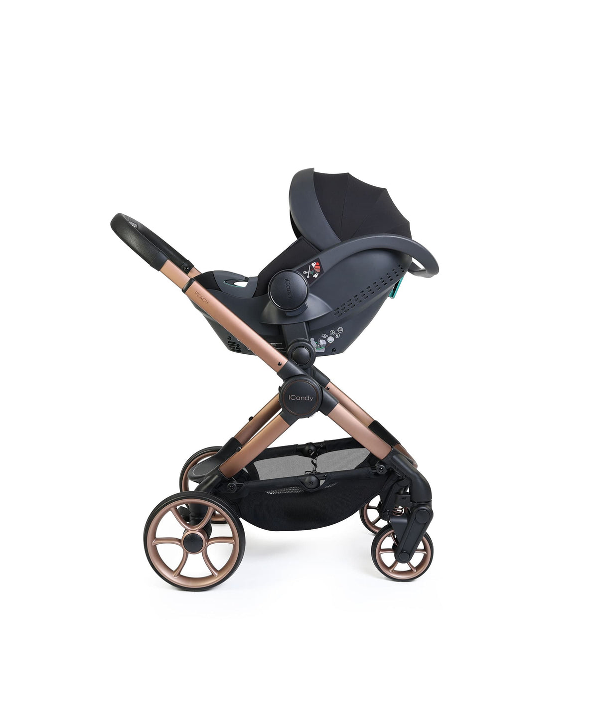 iCandy Peach 8 Complete Pushchair Bundle with Cocoon 360 Car Seat - Pecan