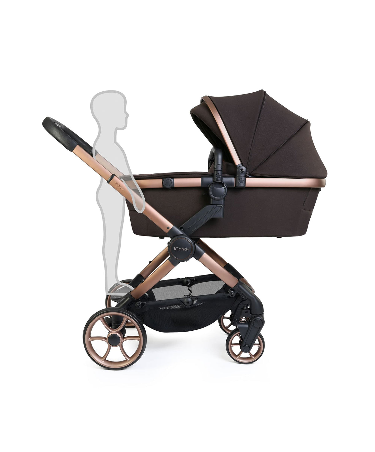 iCandy Peach 8 Complete Pushchair Bundle with Cocoon 360 Car Seat - Pecan