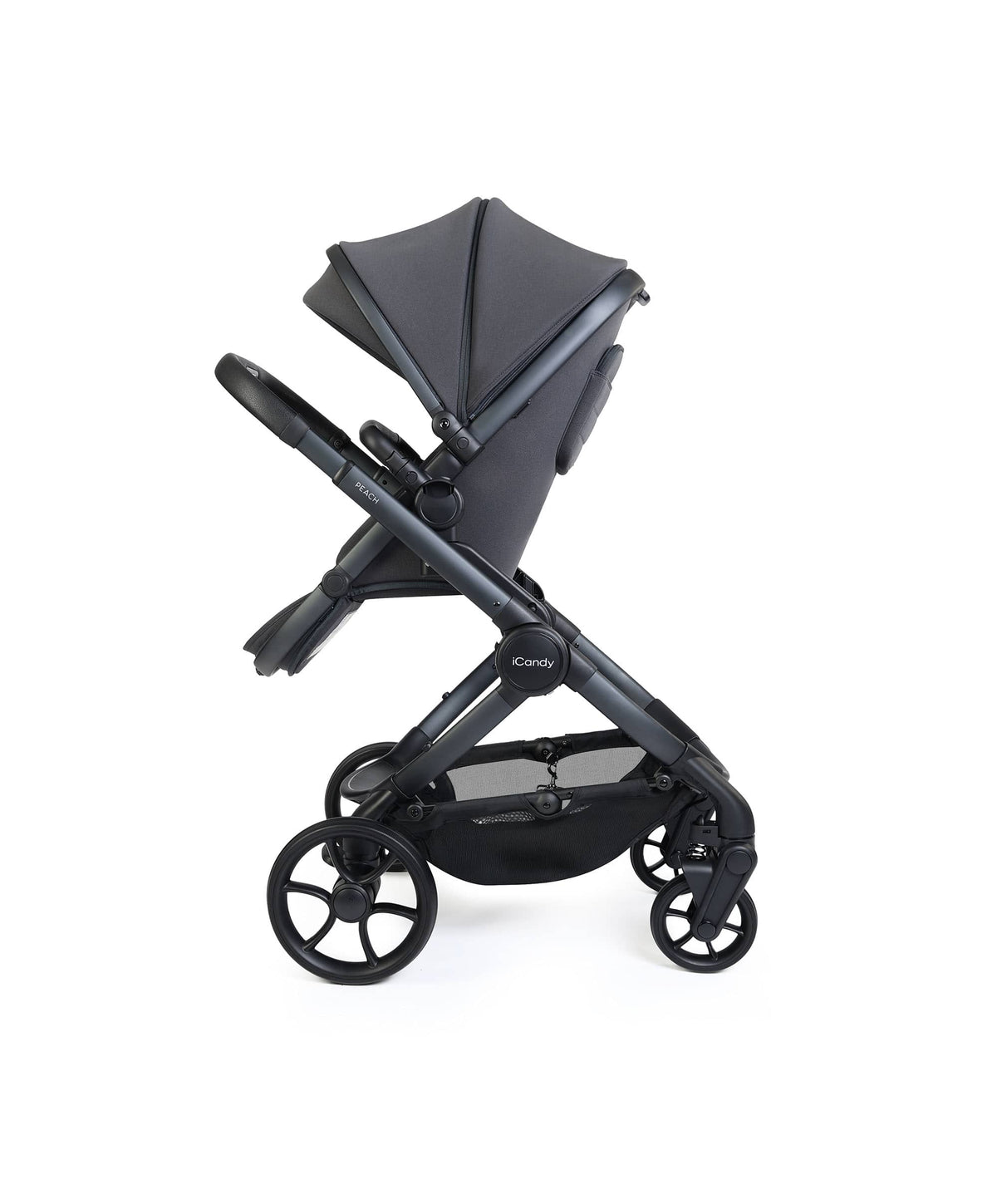 iCandy Peach 8 Complete Pushchair Bundle with Maxi-Cosi Pebble Slide Pro Car Seat & Base - Grey
