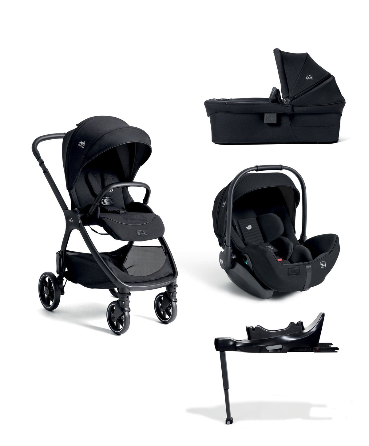 Joie Signature Valora Pushchair Bundle With Joie I-Level Pro Signature Car Seat & Base (4 Pieces) - Eclipse