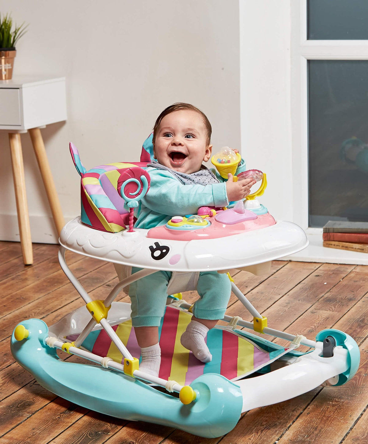 Mychild 2-in-1 Walker/Rocker - Rainbow