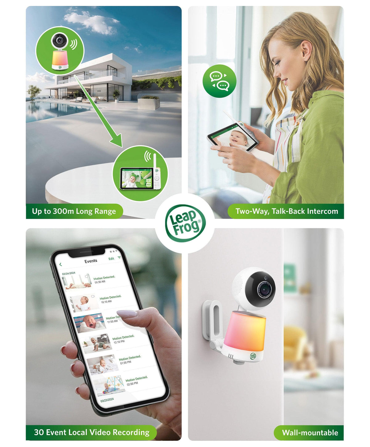 Leapfrog 7 Inch LF4917HD Pan & Tilt Monitor with Floorstand - White