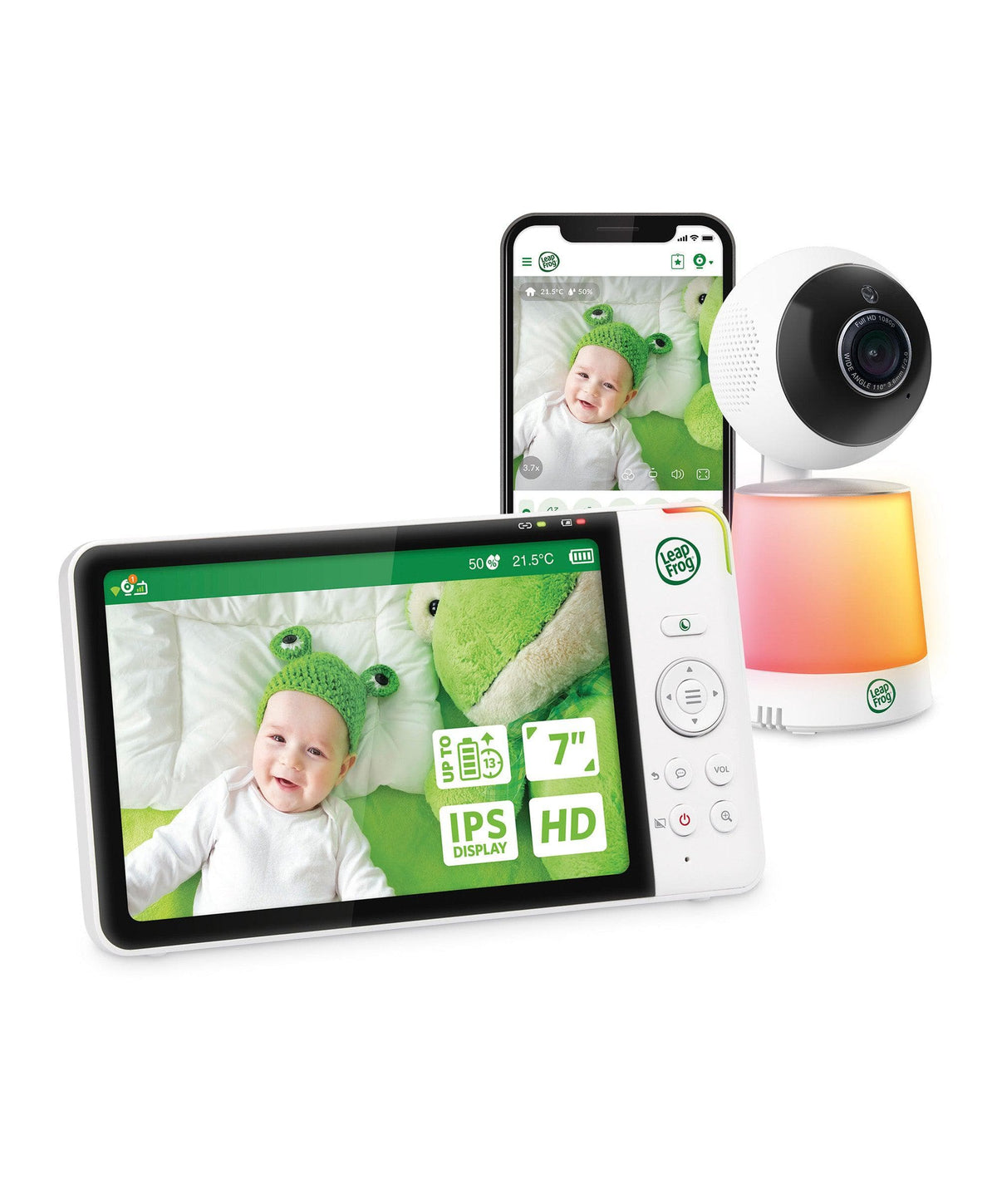 Leapfrog 7 Inch LF4917HD Pan & Tilt Monitor with Floorstand - White