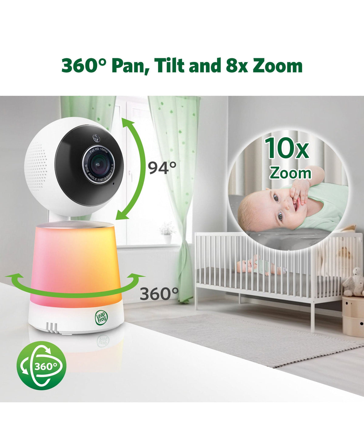 LeapFrog LF4915HD 5 Inch Wi-Fi Pan & Tilt Monitor & Floorstands