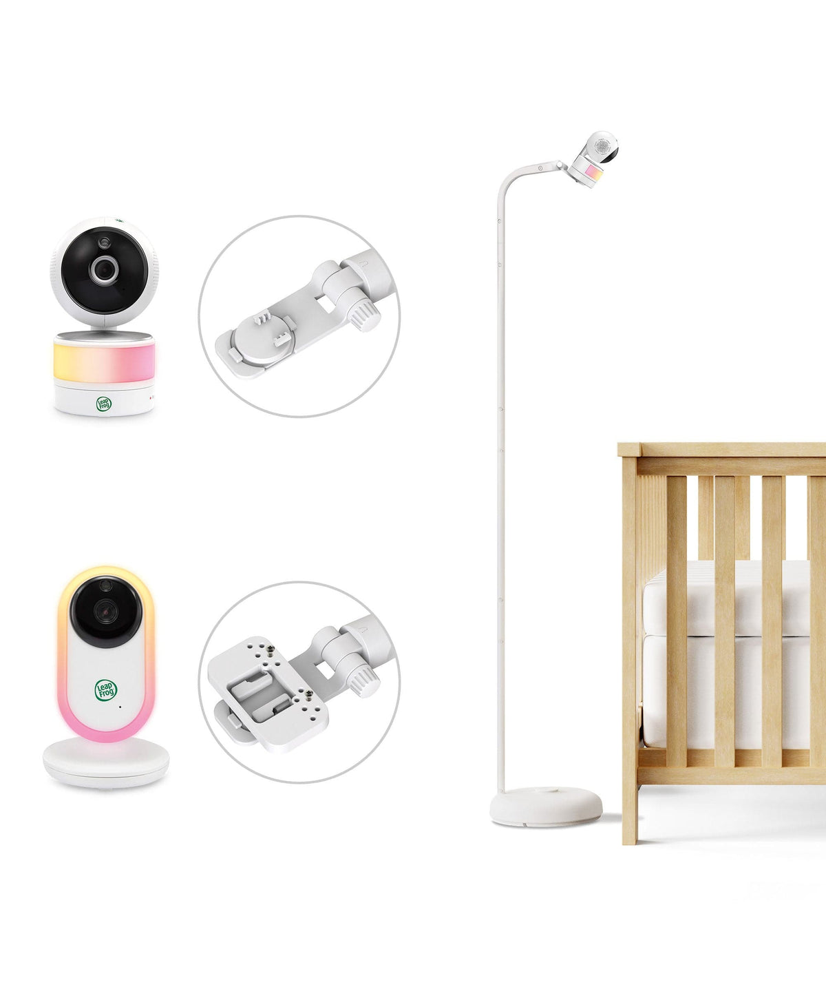 Leapfrog 7 Inch LF4917HD Pan & Tilt Monitor with Floorstand - White