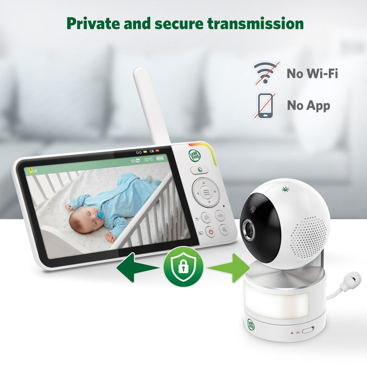 LeapFrog LF915HD 5 Inch Video Baby Monitor & Floorstand - White