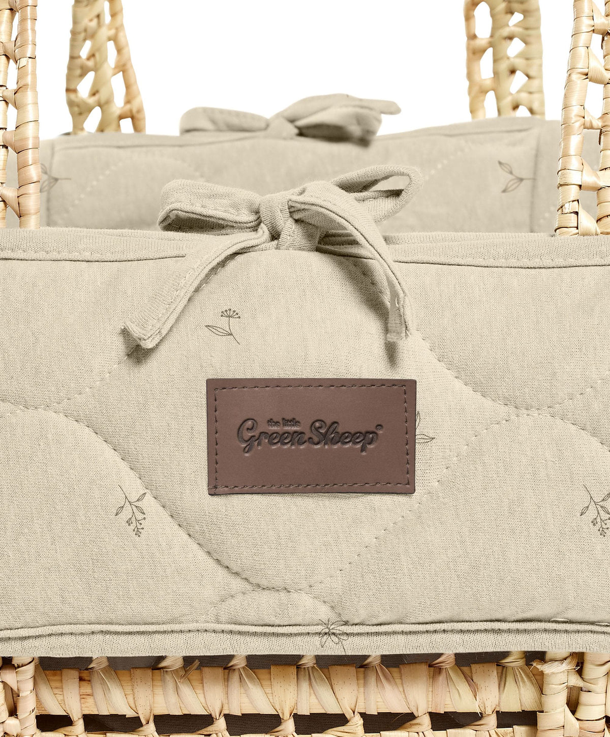 Quilted Moses Basket & Mattress - Floral