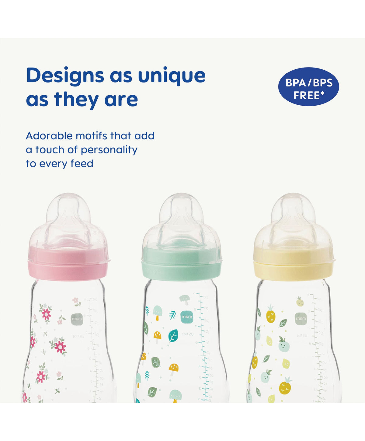 MAM Feel Good Glass Bottle 260ml (2 Pack) - Yellow
