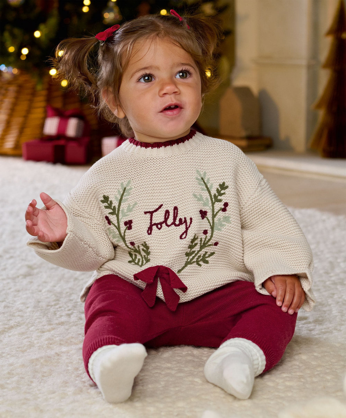Christmas Wreath Top & Leggings Set