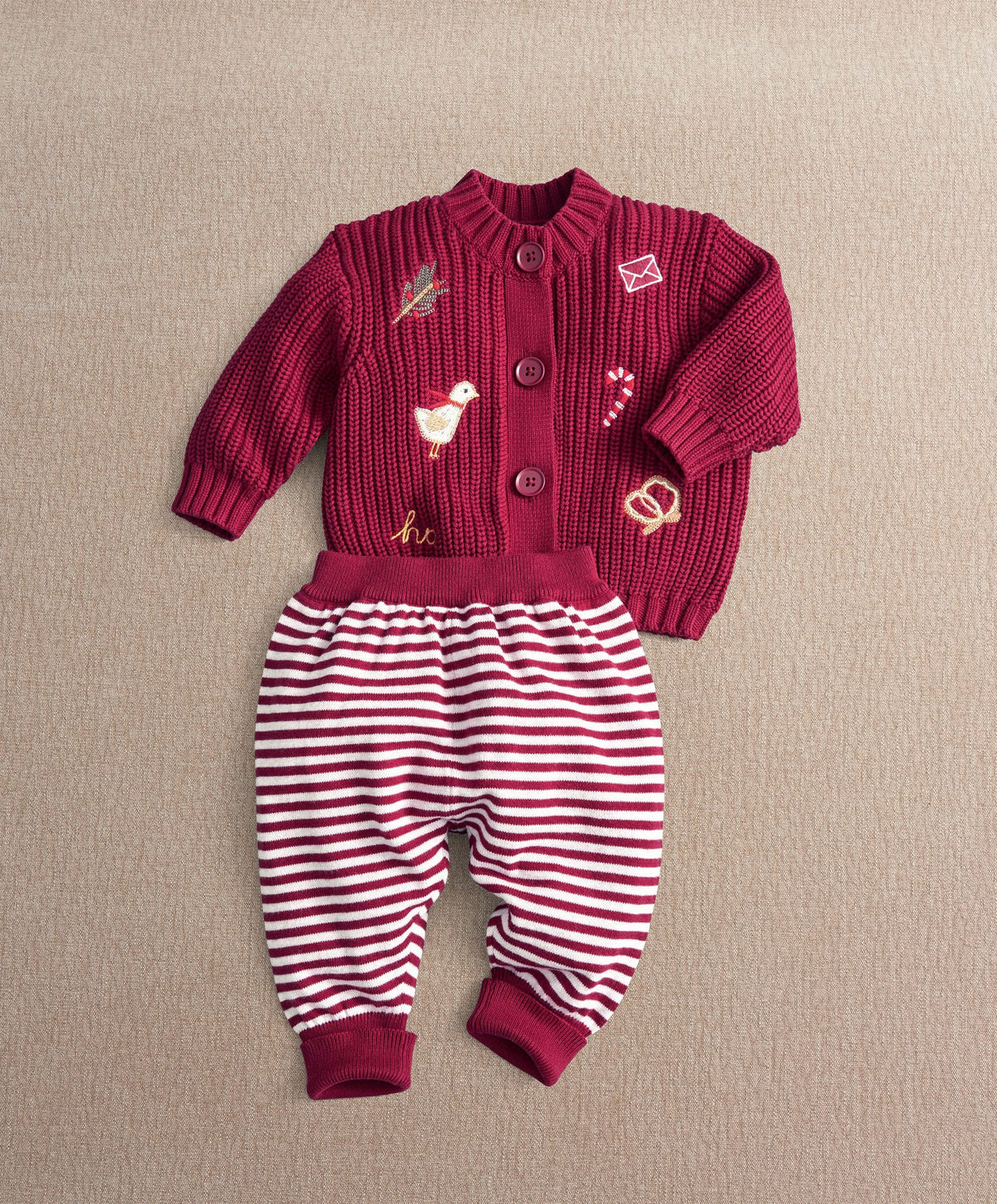 Red Christmas Top & Leggings Set