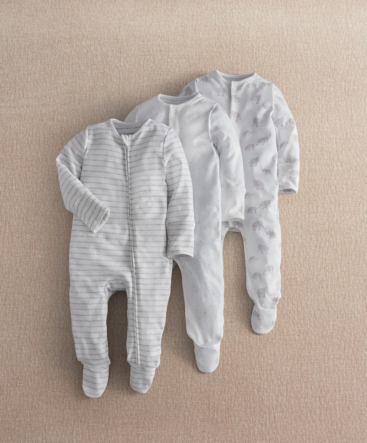 Elephant Print Sleepsuit