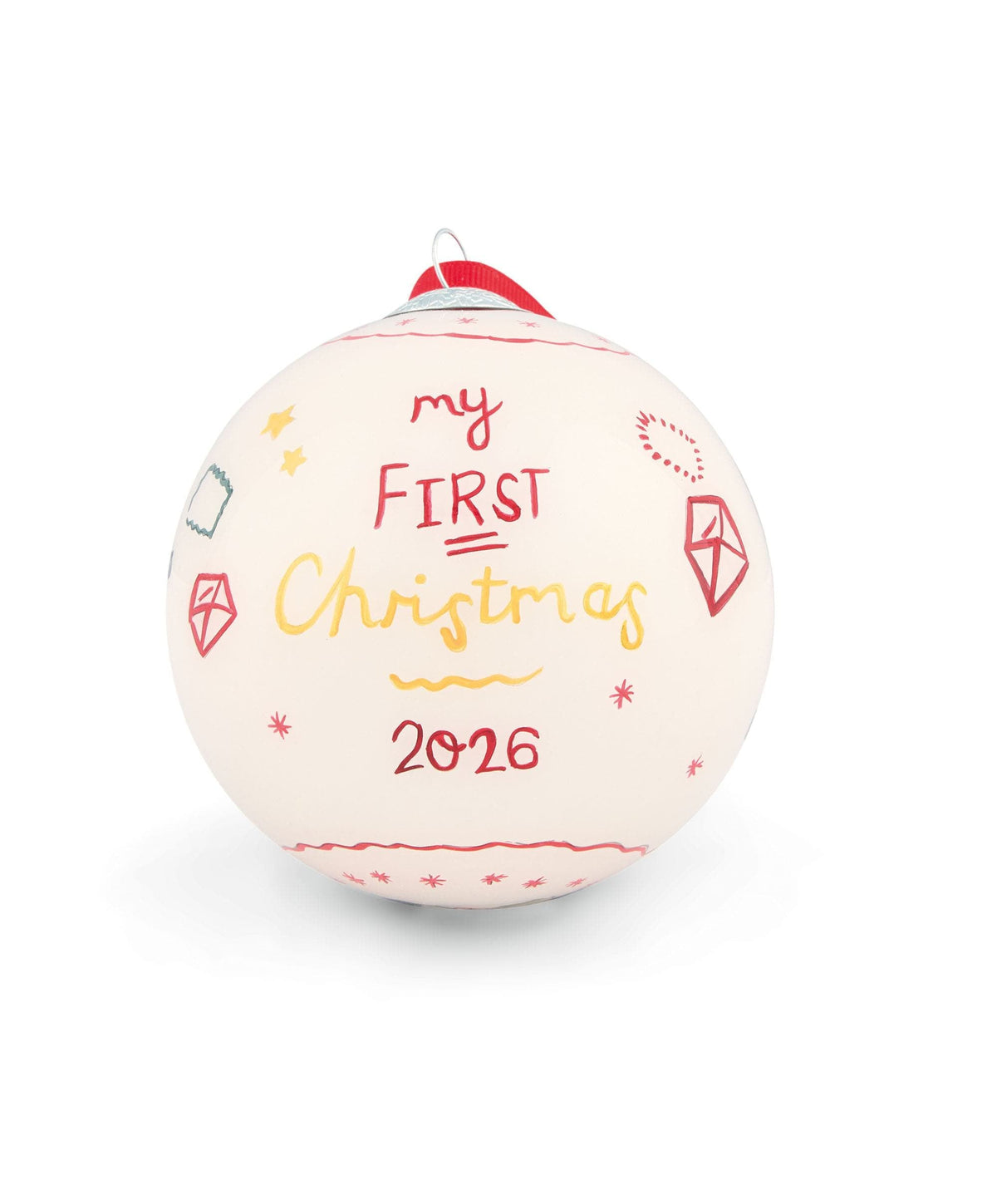 My First Christmas Glass Bauble - Neutral
