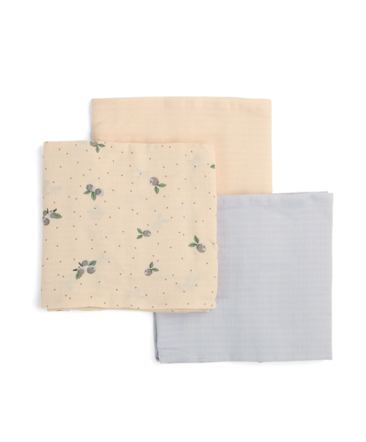 Large Muslin Squares (Pack Of 3) - Blueberry