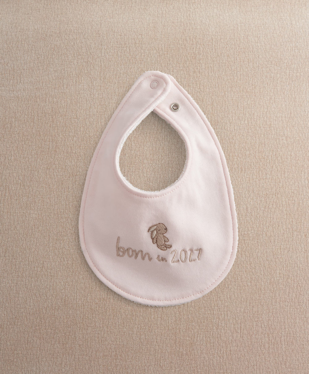 Pink Born In 2027 Bib