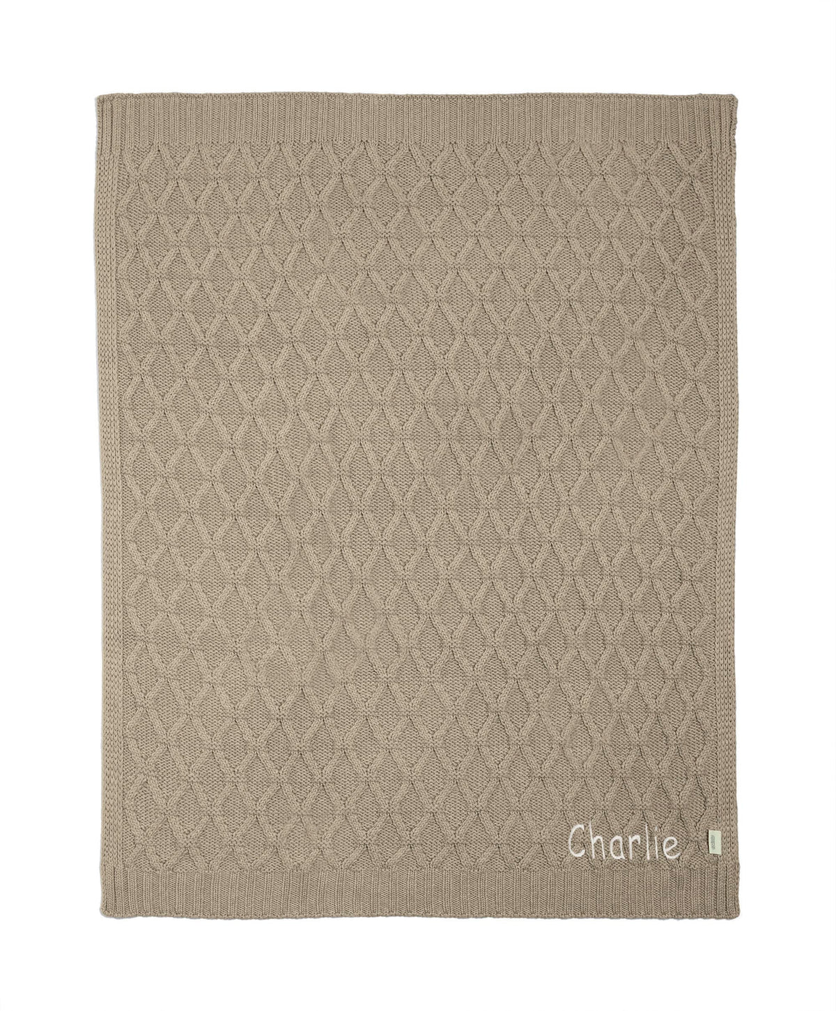 Cable Knit Blanket - Welcome to the World Seedling - Mocha