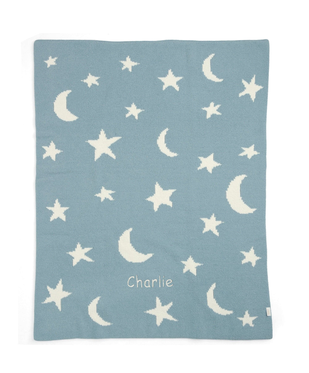 Chenille Blanket - Blue Moon/Star