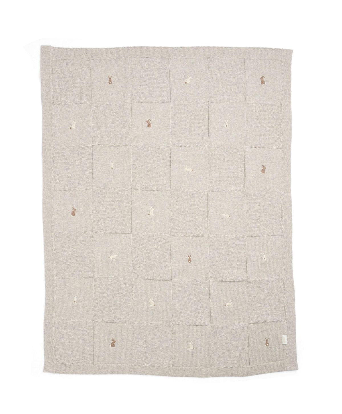 Knitted Blanket - Bunny Grey