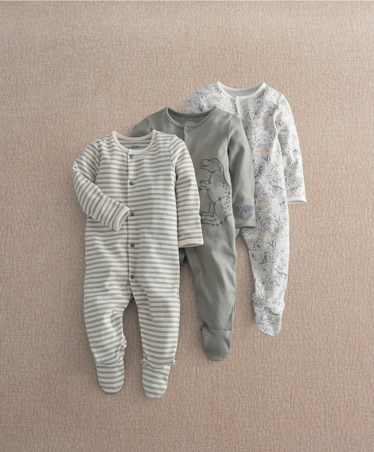 Born to Roar Sleepsuits (Pack of 3)