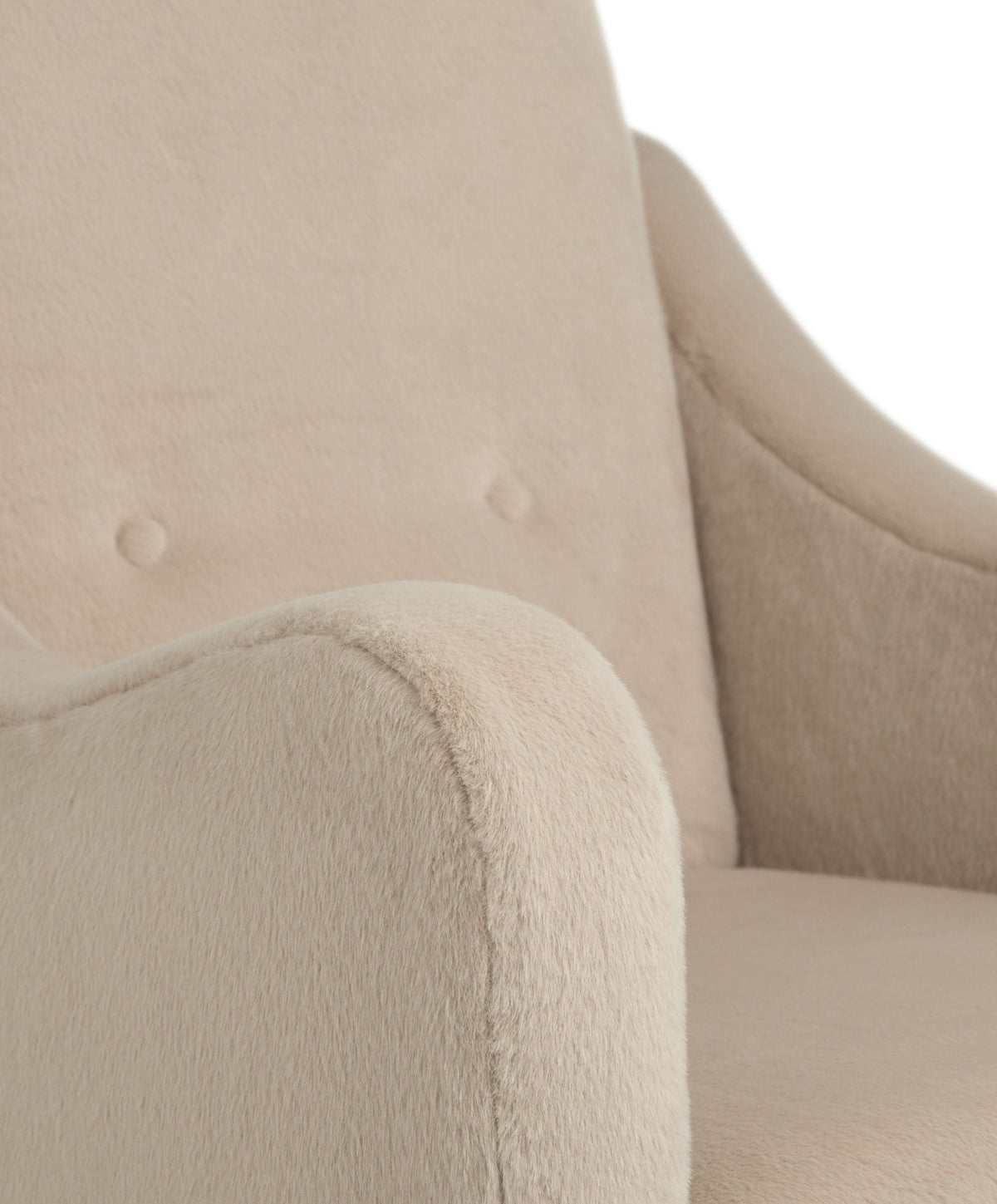 Bowdon Nursing Chair & Footstool Set - Almond Sherpa