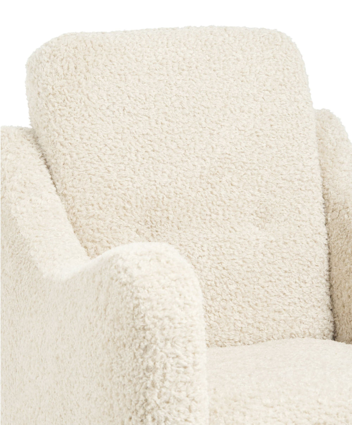 Bowdon Nursing Chair & Footstool Set - Snow Teddy