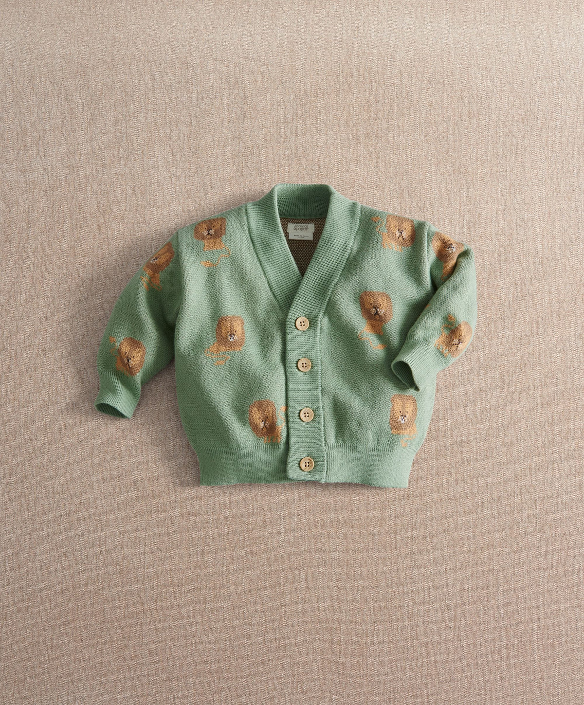Lion Knit Cardigan with long Sleeves