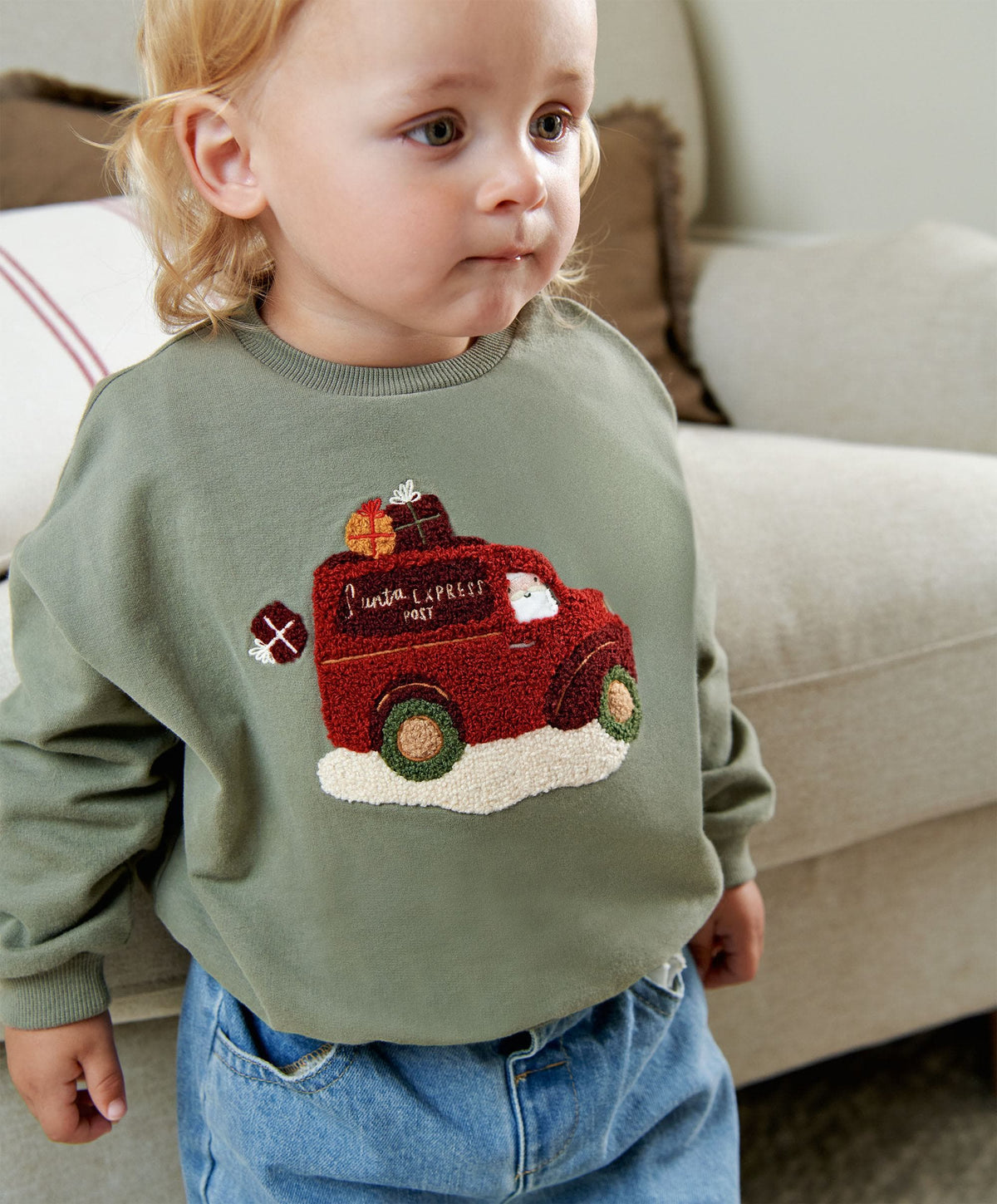 Christmas Santa Delivery Van Sweatshirt