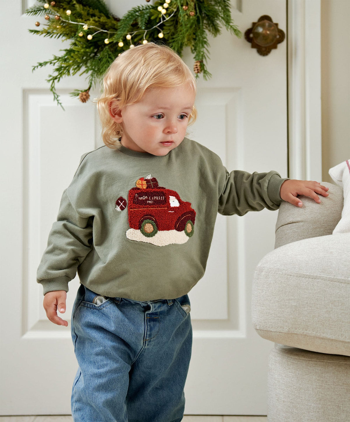 Christmas Santa Delivery Van Sweatshirt