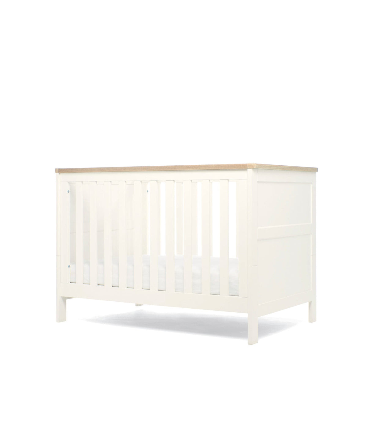 Wedmore 3 Piece Small Cotbed Range with Premium Dual Core Mattress - White/Oak