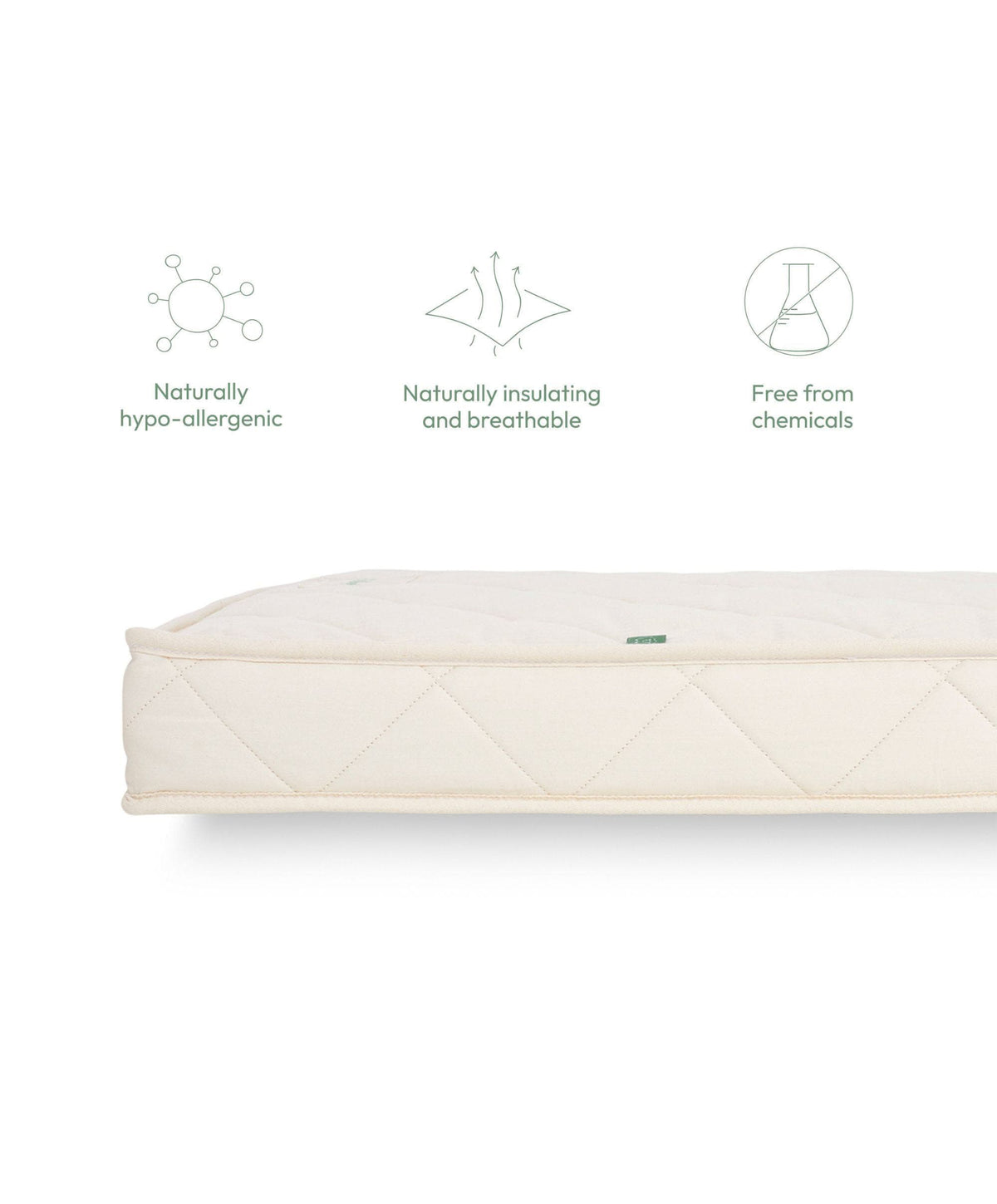 The Little Green Sheep Natural Sprung Cot Bed Mattress