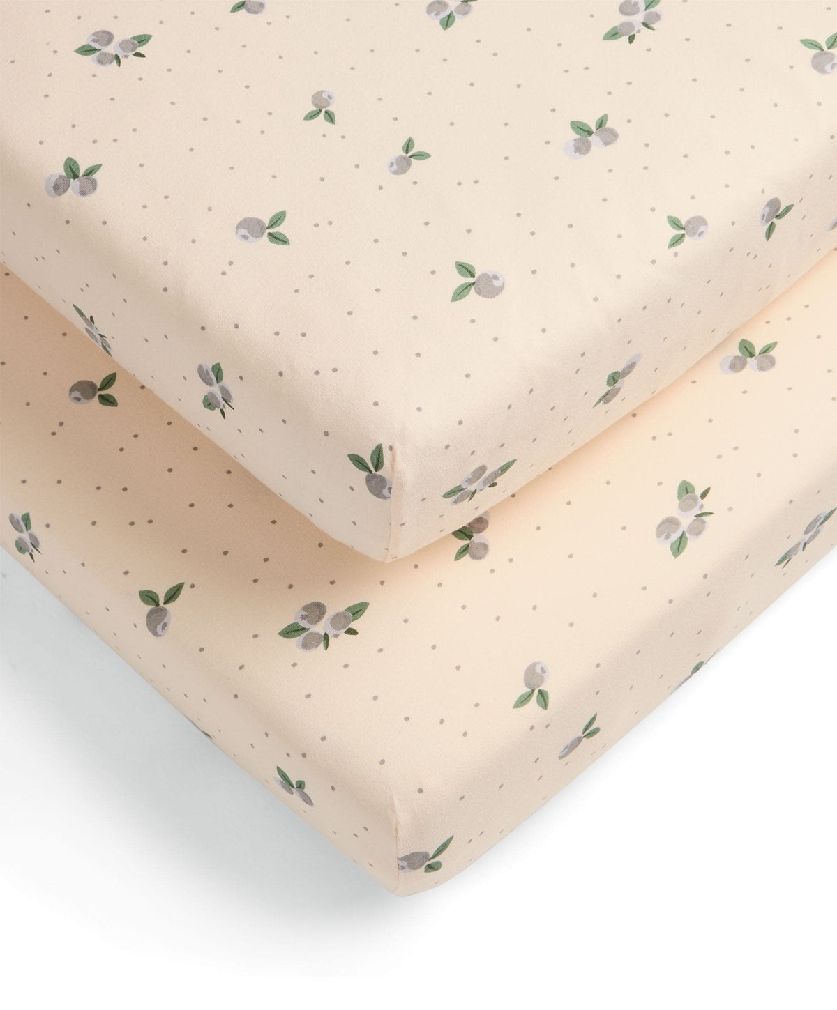 2 Cot/Bed Fitted Sheets - Blueberry