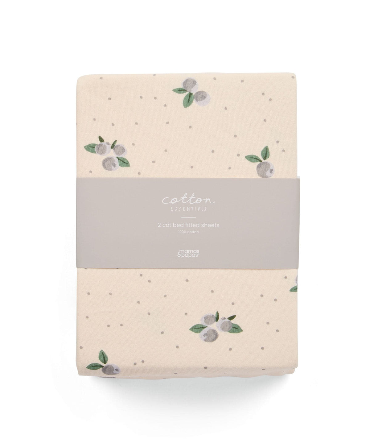 2 Cot/Bed Fitted Sheets - Blueberry