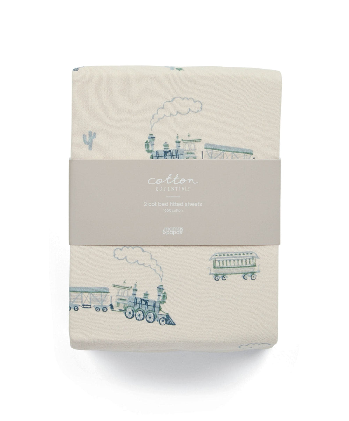 Cotbed Fitted Sheets (2 Pack) - Train