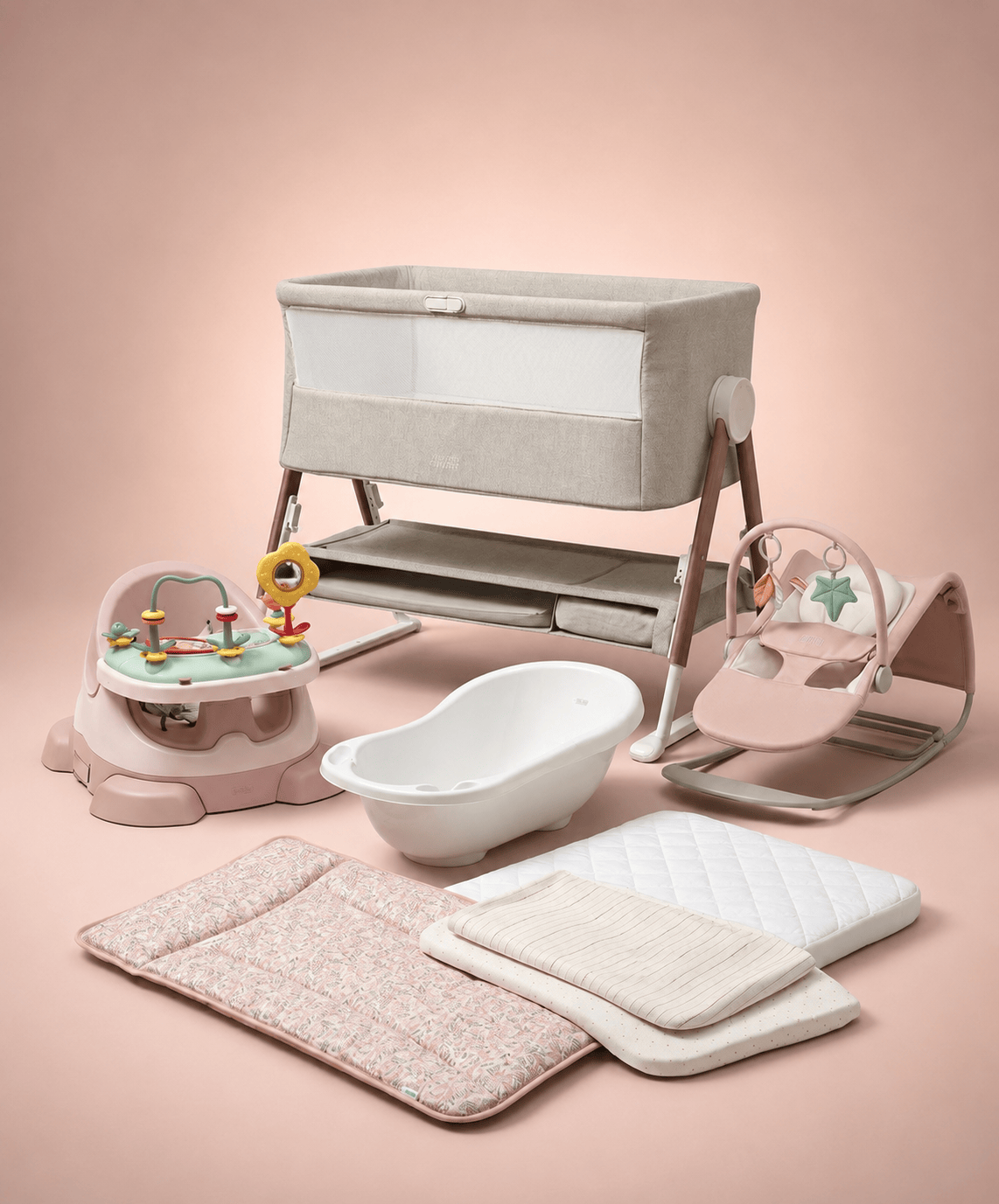 Newborn Essentials Bundle (7 Pieces) - Blush